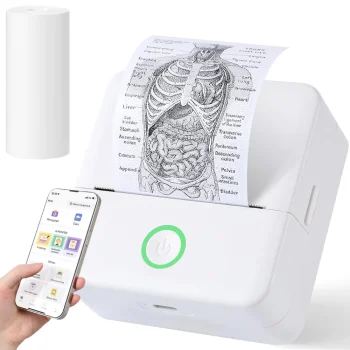 Wireless Mini Thermal Printer for Photos and Notes, 55mm