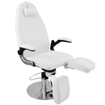 Azzurro 713A Hydraulic Podiatry Chair, White