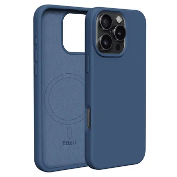 Etteri Silicone Mag Case for iPhone 16 Pro 6.3", Dark Blue