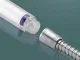 Shower Head with Turbine and Replaceable Filter, Silver/Blue