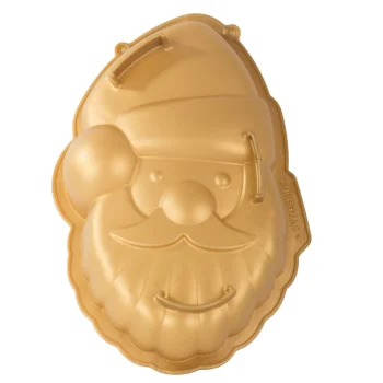 Silicone Baking Mold Santa Claus, Large, Gold
