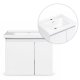 ModernHome Wall-Mounted Bathroom Cabinet with Sink and Mirror