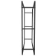 Metal Fireplace Firewood Rack 100 x 80 x 25 cm, Black