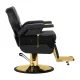 Barber Chair Hair System New York Black with Gold Base
