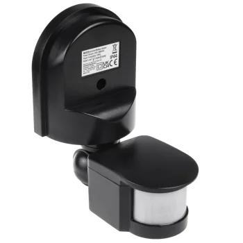 Maclean MCE25 B Wall Motion and Twilight Sensor, 180°, 1200W, Black