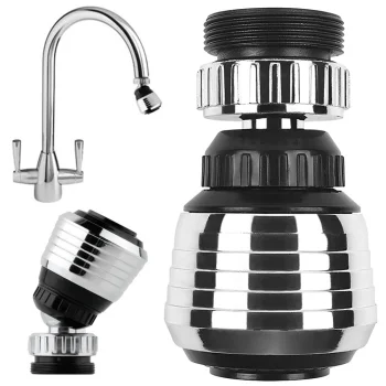 360° Swivel Faucet Aerator with 2 Spray Modes, M24, Chrome