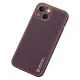 Dux Ducis Yolo iPhone 14 Plus Faux Leather Case, Purple
