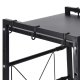 Adjustable Kitchen Shelf Over Microwave, Metal, Black