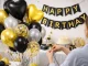 Party Balloon Set with Heart Balloons and Confetti, 18 pcs