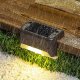 4 Pcs Solar LED Deck Lights Outdoor Path Garden Pathway Stairs Step Fence Lamp