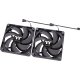 Thermaltake CT140 PC Cooling Fan, 140 mm, Black, 2 Pack