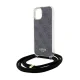 Guess iPhone 15 / 14 / 13 Case Crossbody Cord 4G Print, Black