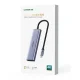 Ugreen CM511 6-in-1 USB-C Hub - HDMI, 3x USB 3.0, SD/TF Card Reader - Gray