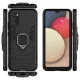 Ring Armor Hybrid Case for Samsung Galaxy A03s (166.5) with Magnetic Ring Holder, Black