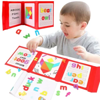 Bakalu KZ0968 Educational Magnetic Book for Writing and Letter Learning