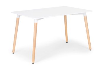 Modern Rectangular Dining Table 120x80 cm for Kitchen & Living Room ModernHome, White
