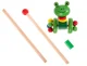 Wooden Push Toy with Handle Frog