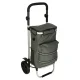 Shopping Trolley Bag on Wheels with Reflectors, 100cm, Grey