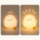 Kids Night Light Penguin, LED, Silicone, USB-C, White/Yellow