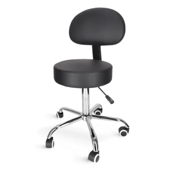 Swivel Medical & Massage Stool with Backrest 4FIZJO PURE+, Black