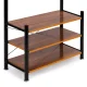 ModernHome Freestanding Coat Rack with 3 Shoe Shelves, 18 Hooks, Black