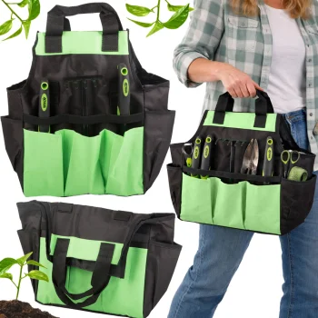 DIVODV Garden Tool Bag, Black/Green
