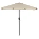 Rectangular Garden Umbrella with Tilt and Crank, 200x130 cm, Beige, MultiGarden