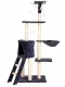 Cat tree house with scratching post, 138 cm, 5 levels, Petsi, grey