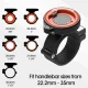 Phone Holder for Bicycle, Motorcycle, Scooter, 22.2-35 mm, Black/Orange