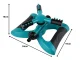 360° Rotating 3-Arm Garden Sprinkler, Green/Black