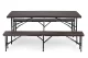 MultiGarden Banquet Table 180 cm with 2 Benches, Brown