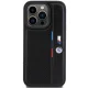 BMW Perforated Tricolor Line Case for iPhone 15 Pro, Black