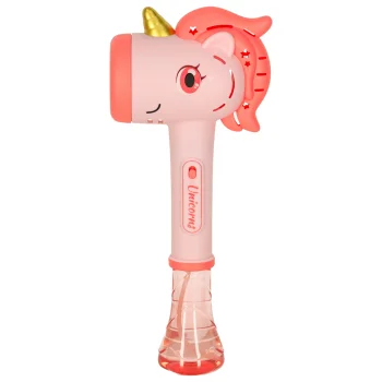 Unicorn Bubble Gun Wand with Light and Sound Effects