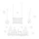 Ruhhy Christmas Window Stickers, 34 cm