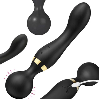 Electric Handheld Vibrating Body Massager, Black