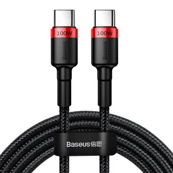 Baseus Cafule Cable USB Type C to USB Type C 100W 2m, Black / Red