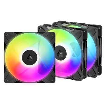 Arctic Gmbh P14 PRO Reverse PWM PST A-RGB 140mm PC Case Fans, 3-Pack