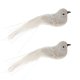 Clip-On Bird Christmas Ornaments, Set of 2, White, Ruhhy 22338