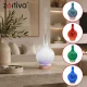 Zortiva Ultrasonic Air Humidifier and Aroma Diffuser 200 ml, RGB LED, Brown/Beige