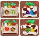 Bakalu KZ1031 Wooden Cow Sorter with Carrots and Worms