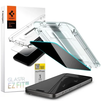 Apple iPhone 15 Pro Max 6.7'' Spigen Glas.tr ”ez Fit” Privacy Tempered Glass