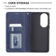 Huawei P50 Geometric Pattern Leather Stand Case Cover - Blue