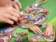 Koka Figūru Puzle Mīkla Bērniem un Pieaugušajiem - 83 detaļas, Gailis | Wooden Jigsaw Unique Shape Puzzle