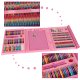 Painting art set in suitcase 208 pieces pink
