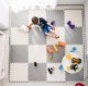 Ricokids 738200 Foam Puzzle Play Mat 60x60 cm 4 pcs, White/Grey