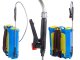 Battery backpack pressure garden sprayer with long telescopic lance, 16L, blue