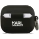 Karl Lagerfeld Silicone Karl & Chaupette Head 3D Case for AirPods Pro 3, Black