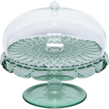 Guzzini VANITY Cake Stand with Base and Dome, 30 cm, Matcha Green