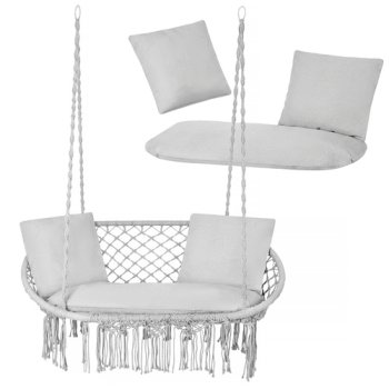 2-Person Hanging Chair Cushion Set Gardlov, Grey