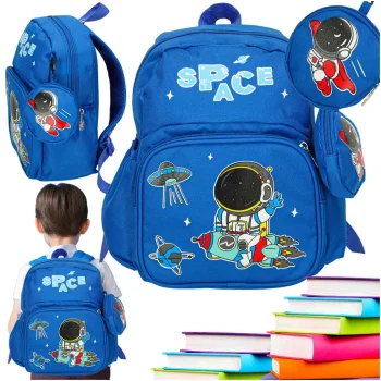 Kids Kindergarten Backpack Astronaut, 30x22x11 cm, Blue
